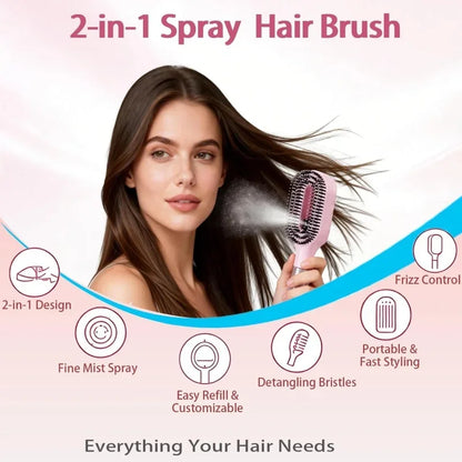 MistGlide™ 2-in-1 Spray Brush